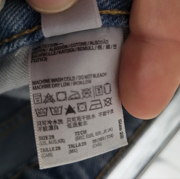 AMERICAN APPAREL | exposed button fly short denim jean shorts - Picture 5 of 7